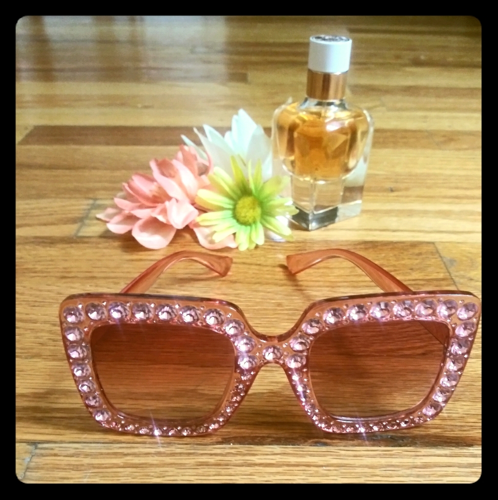 Oversized Embellished Crystal Glasses